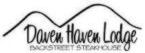 Sponsor • Constitution Week, Grand Lake, Colorado: Logo for theDaven Haven Lodge / Backstreet Steakhouse.