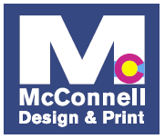 Sponsor • Constitution Week, Grand Lake, Colorado: Logo for the McConnell Design & Printing Company.